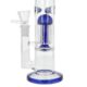 Skleněný bong s perkolací Super Heroes Straight Blue Ice+Perc., 25cm  (345063)