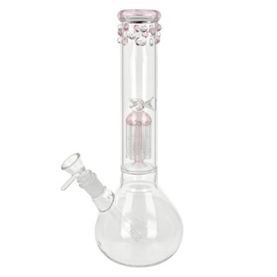 Skleněný bong s perkolací Super Heroes Bowl Pink Ice+Perc., 34cm  (345072)