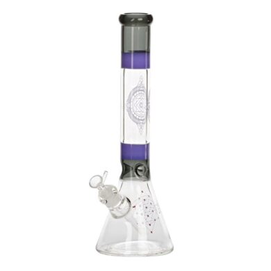 Skleněný bong LE Beaker Heavy Geometric, 41cm  (XMS073E)