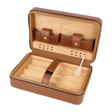 Humidor na doutníky Passatore cestovní hnědý 4D, 21x14x8cm  (560013)