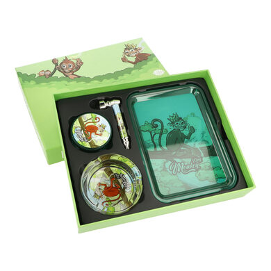 Drtič tabáku plastový Monkey King Gift Set Green  (133009)